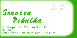 sarolta mikulka business card